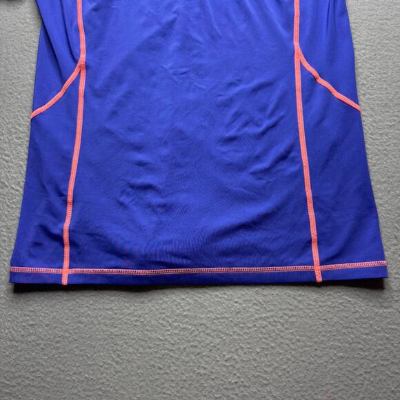 Nike Women's Hydro Rash Guard Short Sleeve Blue and Pink Full Zip - Size Medium - Picture 6 of 9